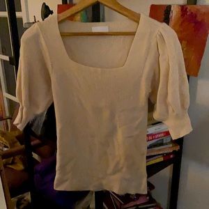 Camel knit sweater shirt